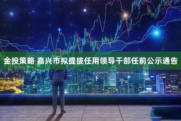 金投策略 嘉兴市拟提拔任用领导干部任前公示通告