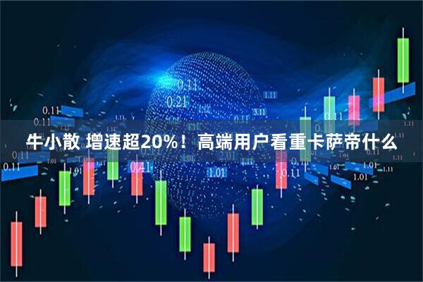 牛小散 增速超20%！高端用户看重卡萨帝什么